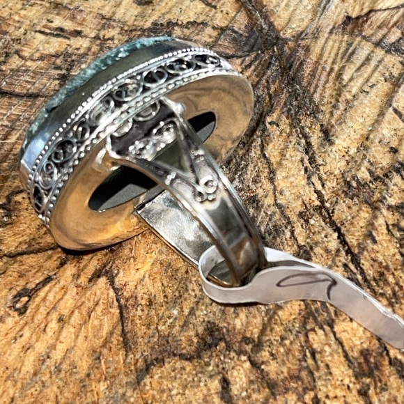 Chunky Seraphinite Ring Size 8 - Picture 8 of 9